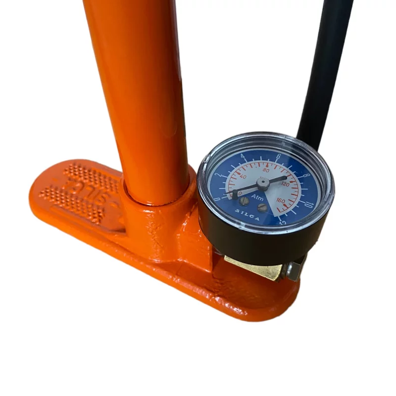 silca-pista-vintage-pumpe-80er-jahre-orange-manometer